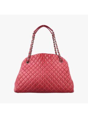 Chanel Mademoiselle Bowling Red Leather Messenger Bag